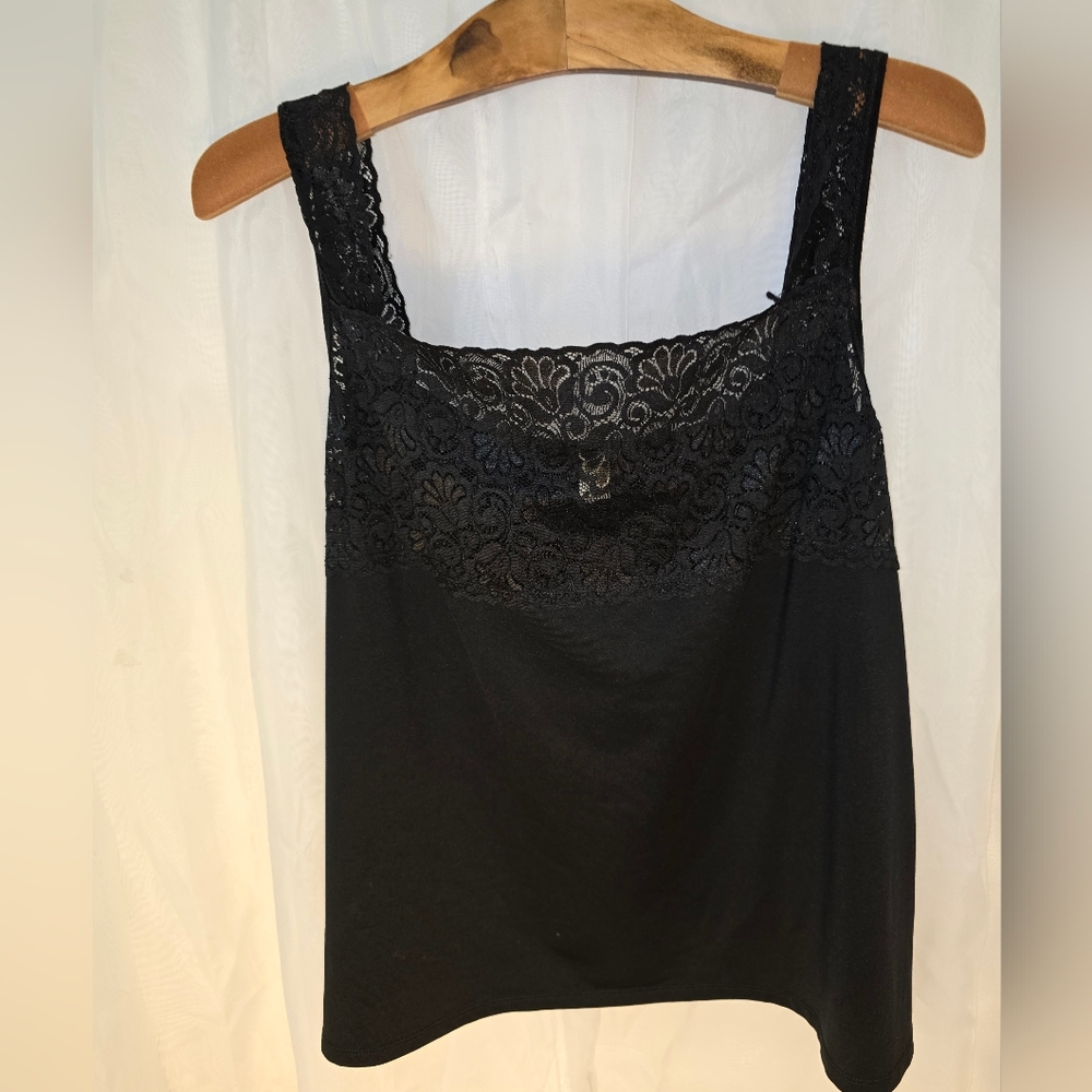 Black‎ Lace Camisole Top  Coquette Girl Whimsy Goth